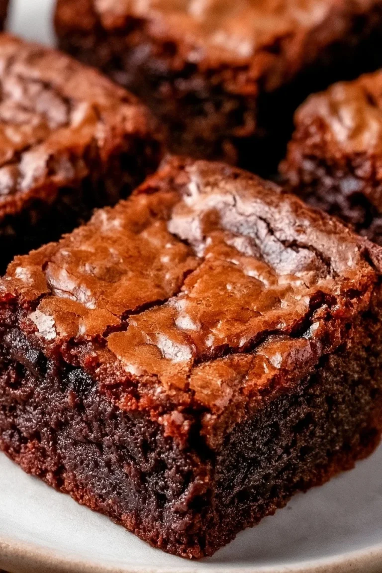 Delicious homemade classic brownie recipe with rich chocolate flavor