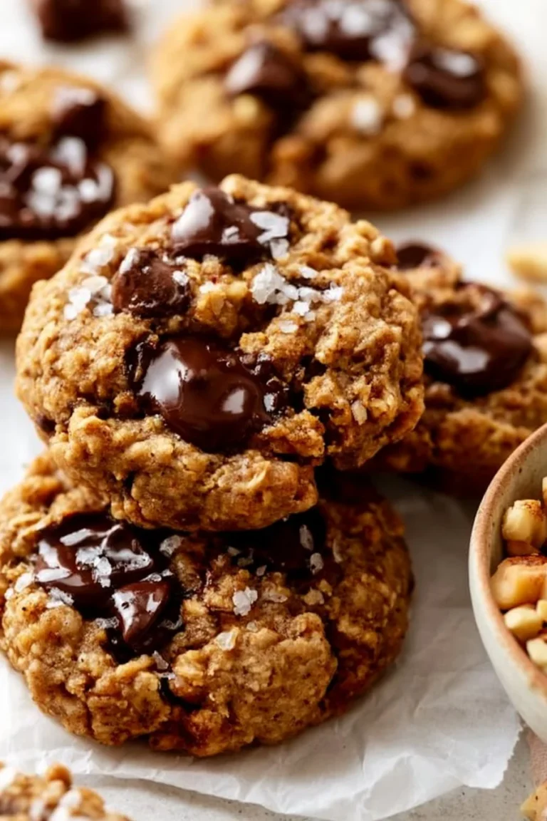 Gluten free banana bread cookies on a baking sheet, fresh and delicious.