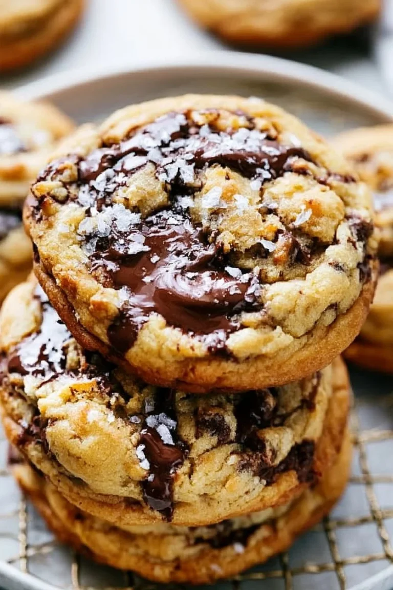 Delicious ultimate bakery style chocolate chip cookies on a cooling rack