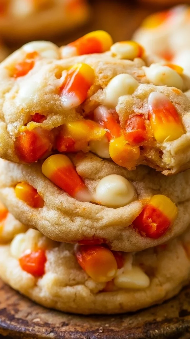 Colorful and festive Candy Corn Cookies arranged on a plate
