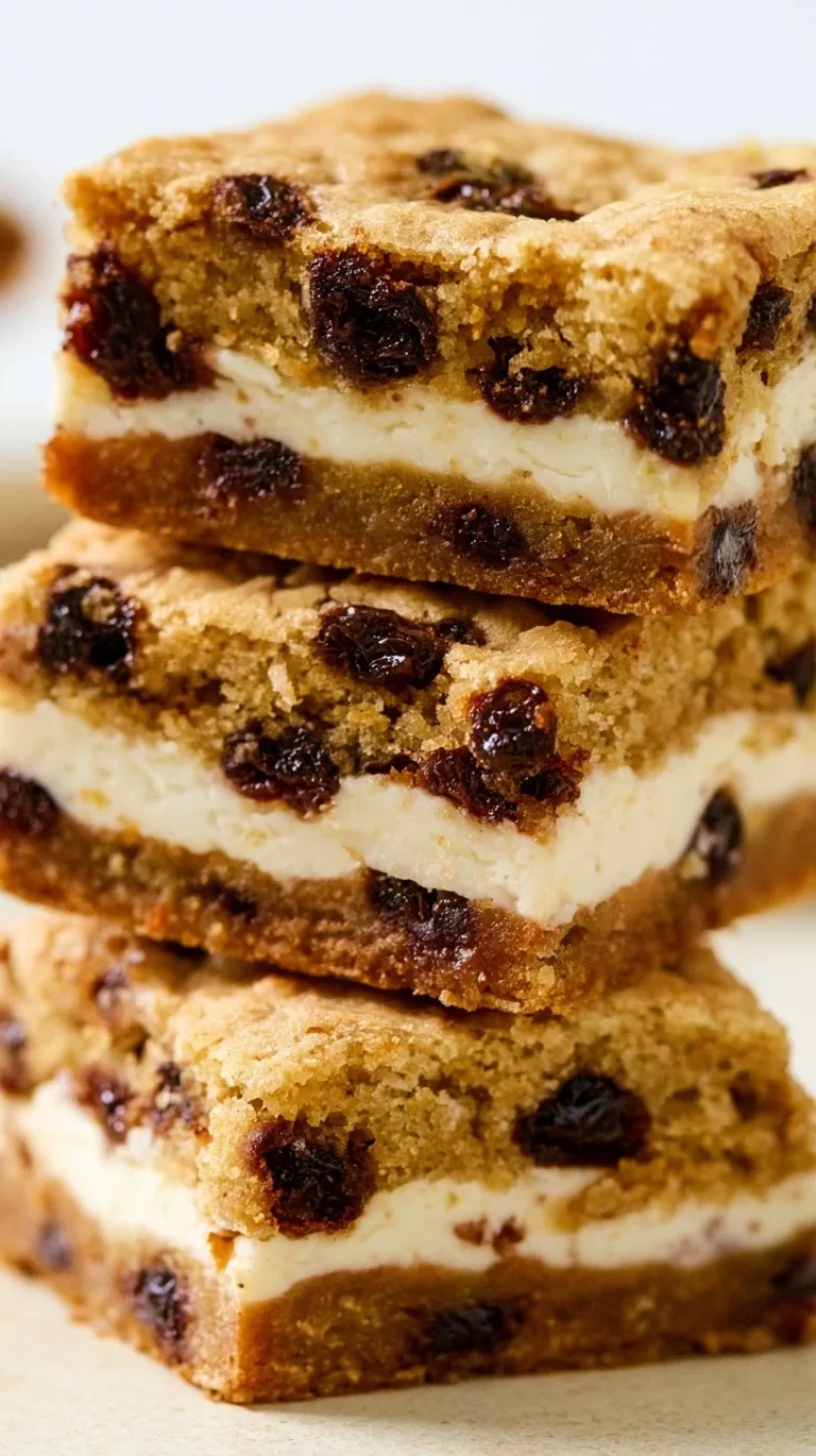 Delicious chocolate chip cheesecake bars served on a white plate