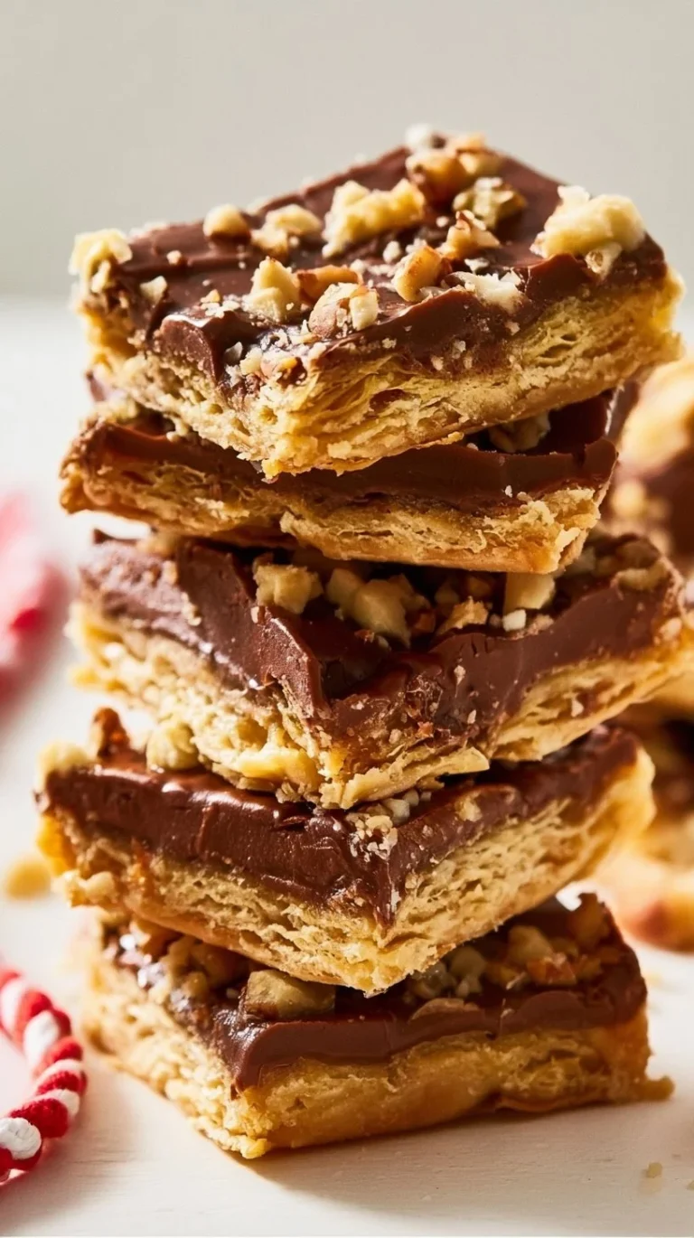 Delicious Christmas Crack toffee made with Saltine crackers and chocolate