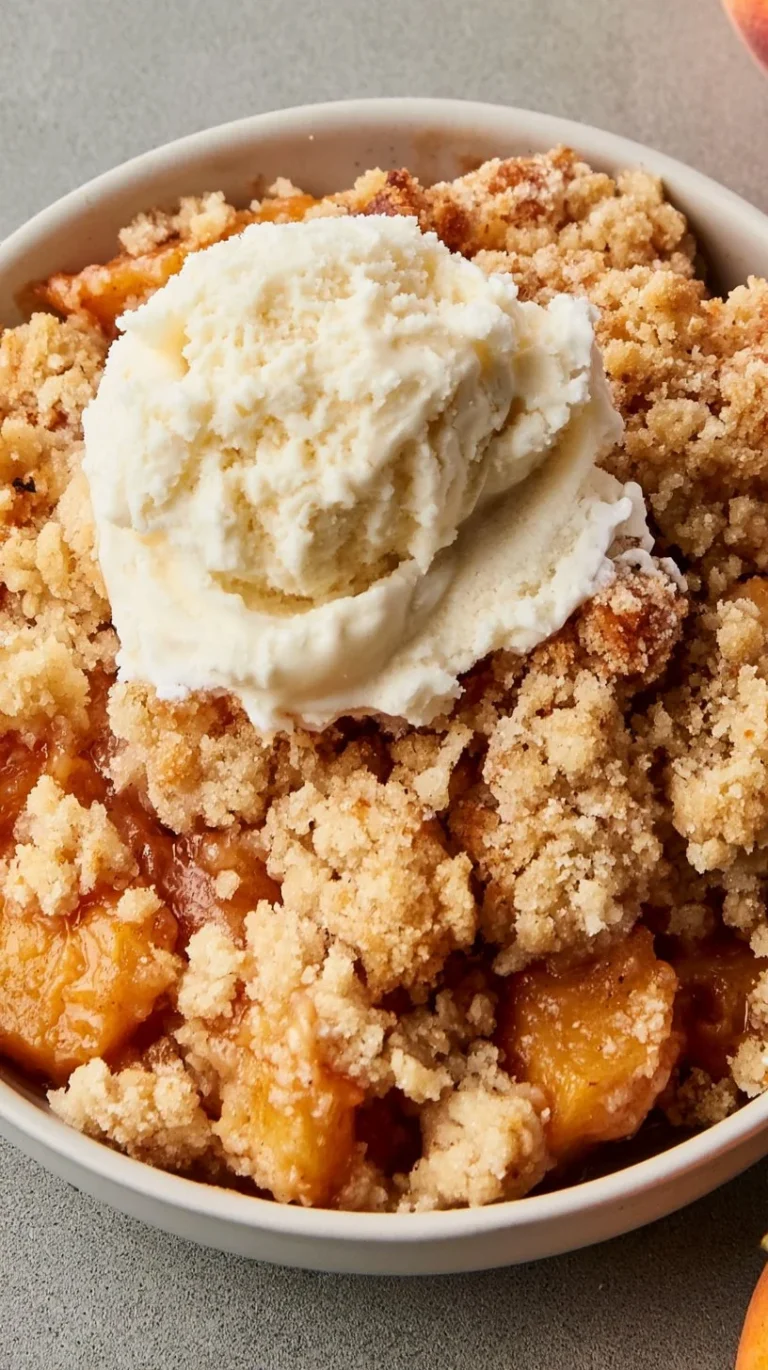 Delicious easy apple crisp recipe without oats served in a rustic dish