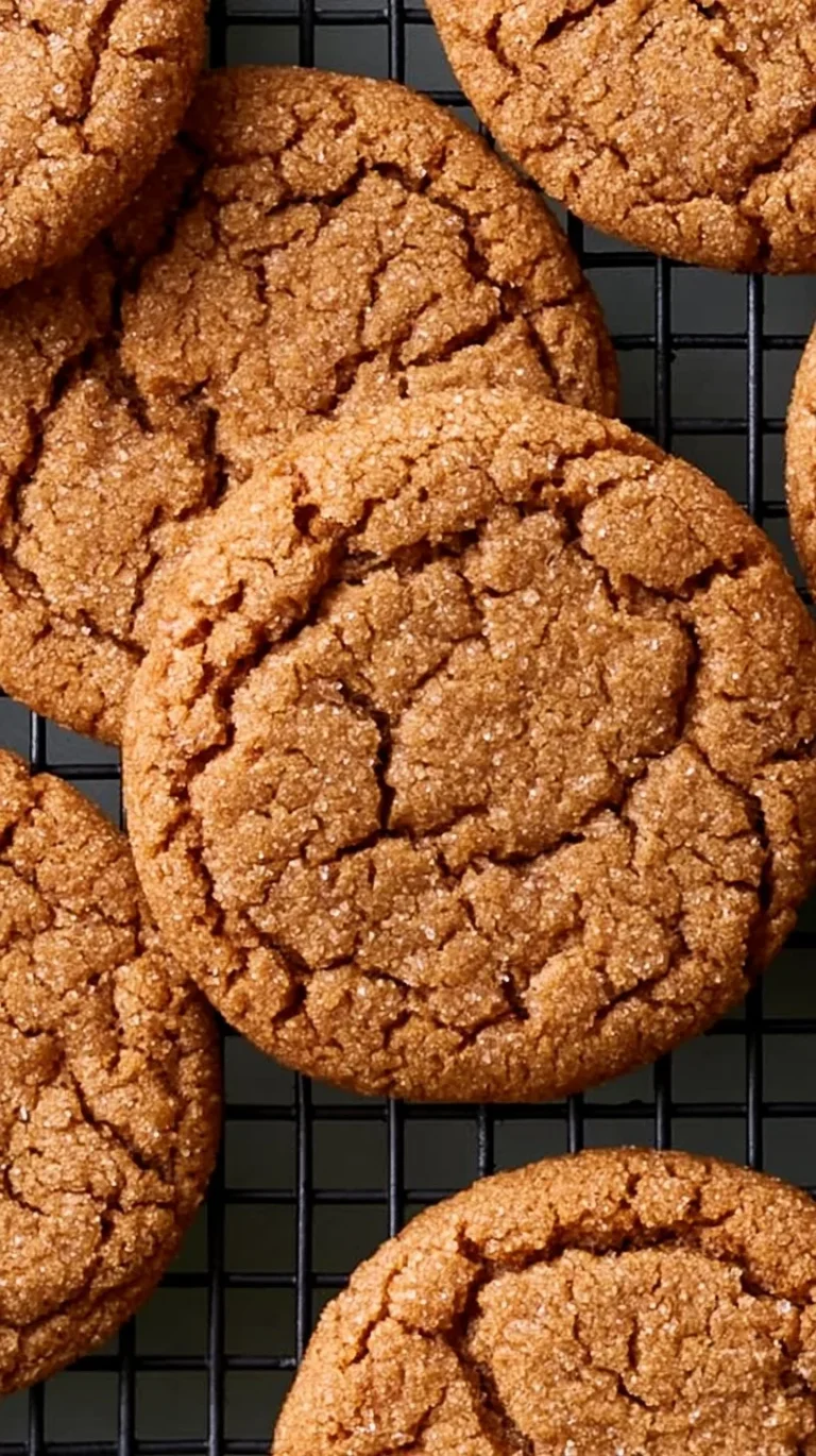 Delicious homemade ginger cookies arranged on a plate with a festive background