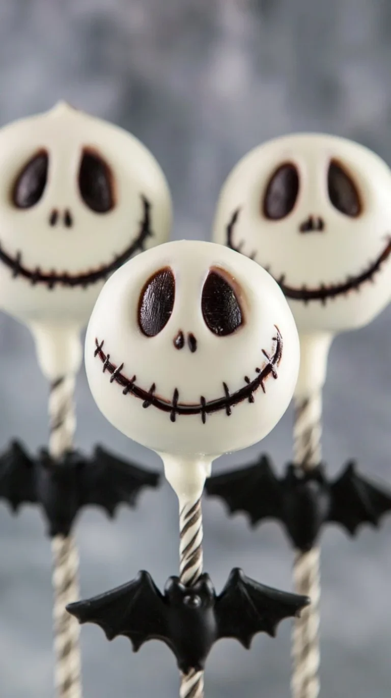 Jack Skellington themed Oreo Pops for Halloween celebrations.