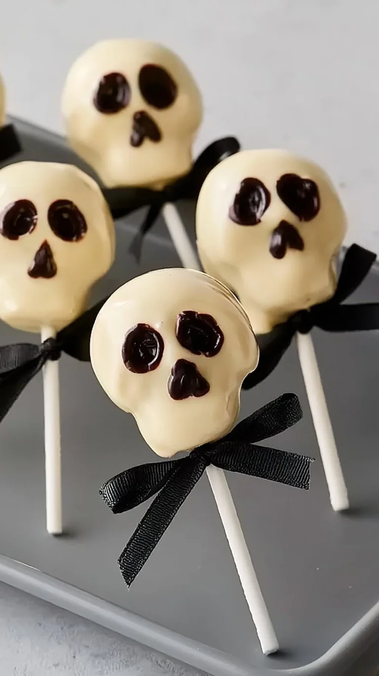 Spooky Skeleton Oreos decorated for Halloween