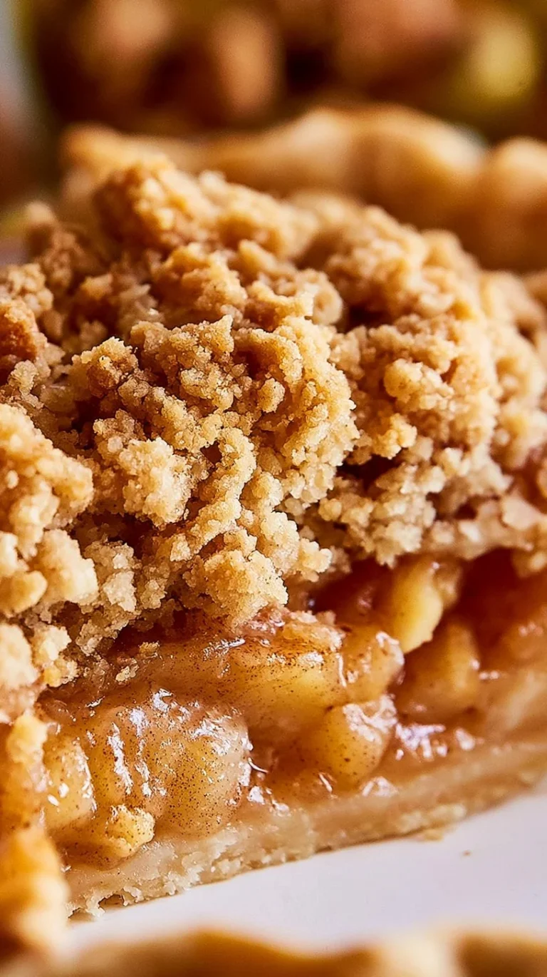 Delicious Dutch apple pie with all-butter crust and crunchy crumble topping.